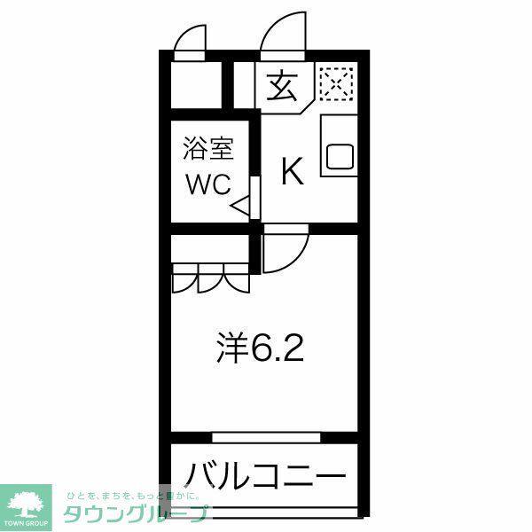 メゾンドール永塚(1K/1階)の間取り写真