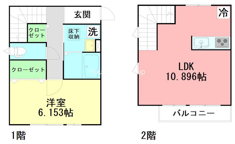 プレベール愛甲(1LDK/1階)の間取り写真