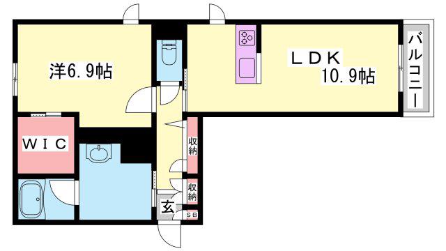 サンビューロ・シンエイ(1LDK/2階)の間取り写真
