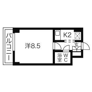 リラハイツ北14条(1K/7階)の間取り写真