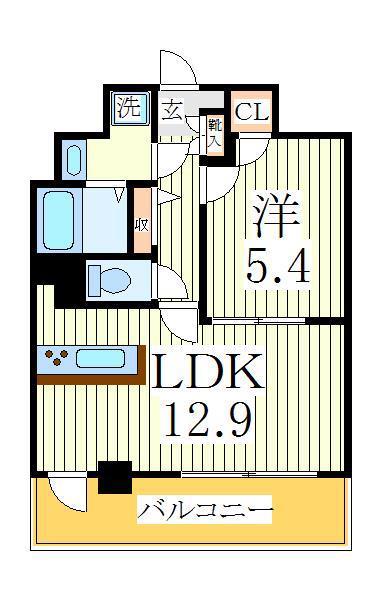 ARL GRACE HILL(1LDK/3階)の間取り写真