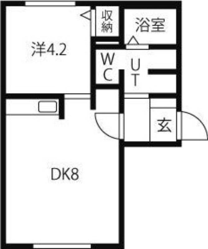 タカラノースデュオ(1LDK/2階)の間取り写真