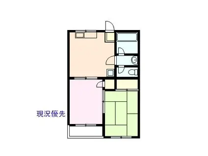 カーサヤマモト(2DK/1階)の間取り写真