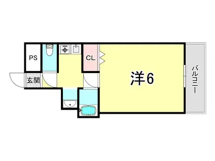 リッツ坂上(1K/1階)の間取り写真