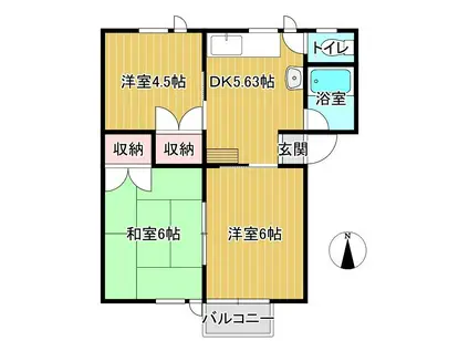 グレイス桜台(3DK/2階)の間取り写真