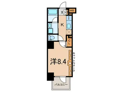 SYNEX YOKOHAMA-AOKICHO(1K/5階)の間取り写真