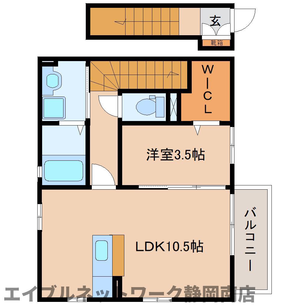 フェリーチェ(1LDK/2階)の間取り写真