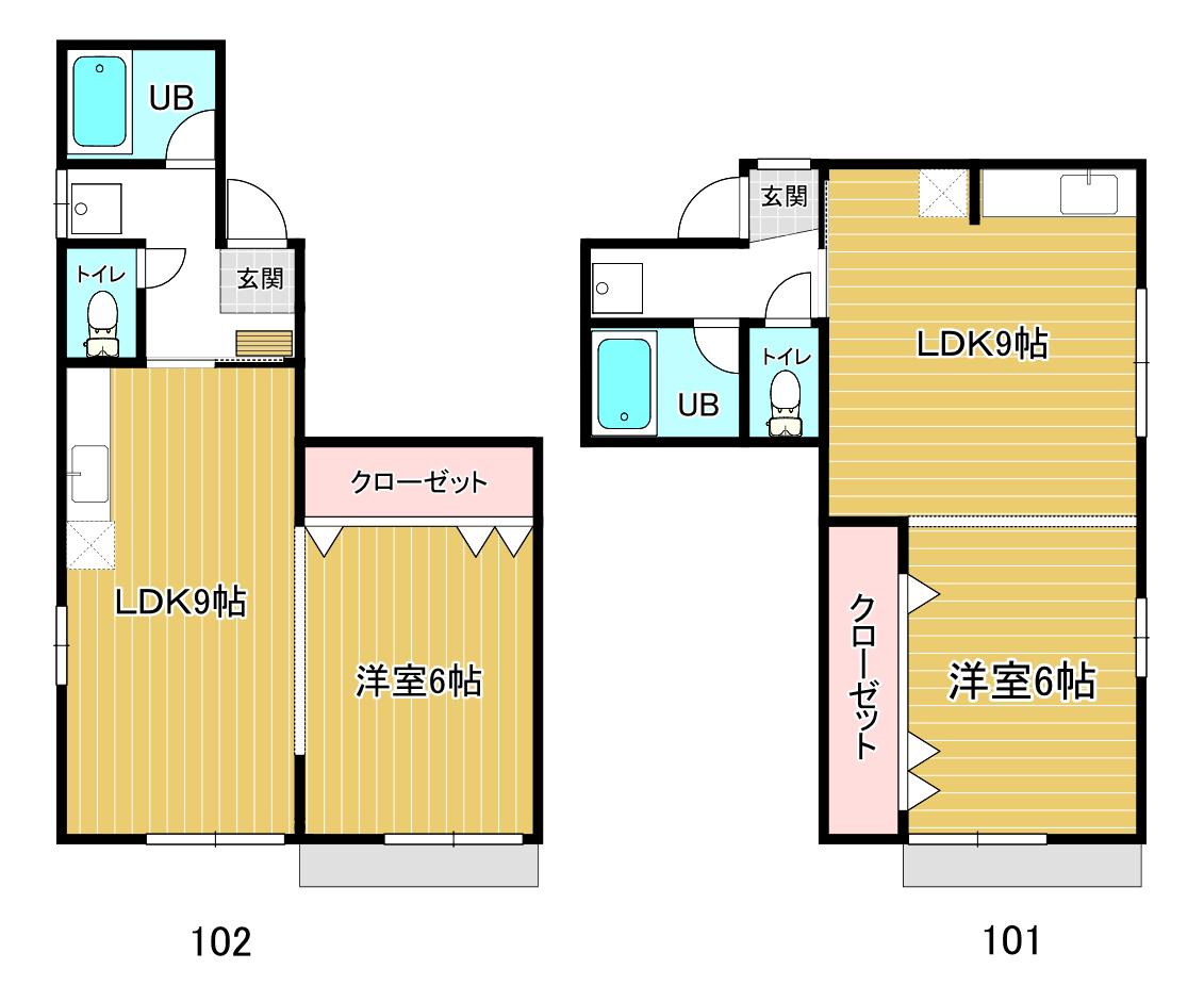 ベルエール1414(1LDK/1階)の間取り写真
