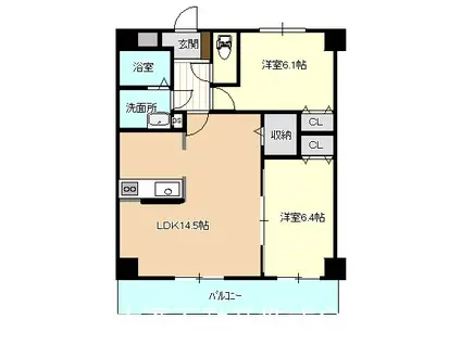 RA LUX(2LDK/4階)の間取り写真