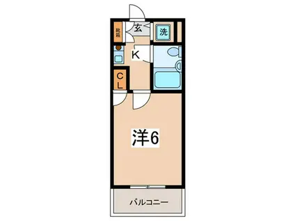 ワコーレ相武台前(1K/1階)の間取り写真