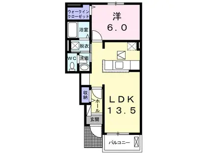 プレステージ(1LDK/1階)の間取り写真
