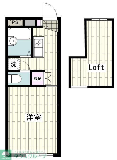 レオパレスファザーンA(1K/1階)の間取り写真