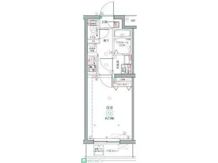 クレヴィスタ立石II(1K/3階)の間取り写真