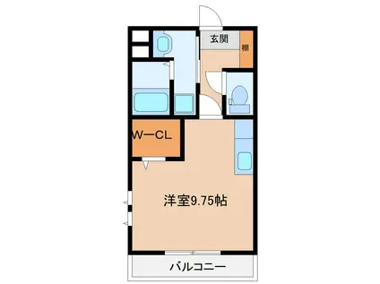 MINCC(ワンルーム/1階)の間取り写真