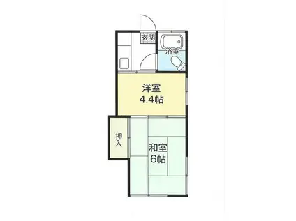 TYコーポ(2K/2階)の間取り写真