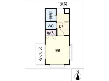 ARK中村公園駅II(1K/3階)の間取り写真