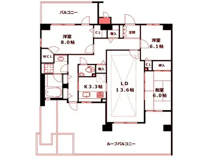 グレイスガーデン上大岡(3LDK/7階)の間取り写真