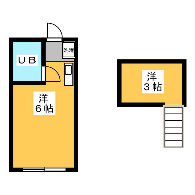 コーポ有木(ワンルーム/2階)の間取り写真