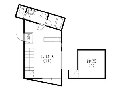 ル・ブルー半田山(ワンルーム/2階)の間取り写真