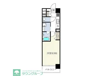 TCS北浦和レジデンス(1K/2階)の間取り写真