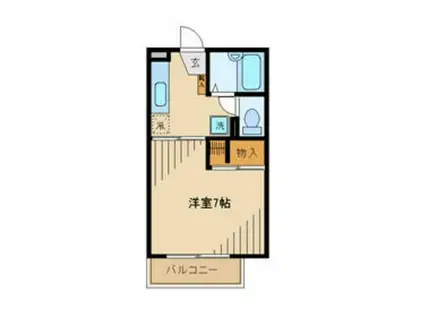 リジェール(1K/2階)の間取り写真