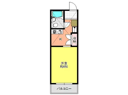 シティ長津田(1K/1階)の間取り写真