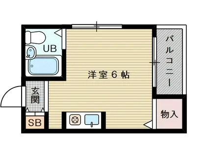 ORG イースト1(ワンルーム/2階)の間取り写真