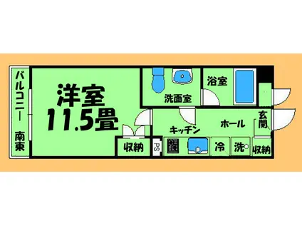 カーサ・ドマーニ(1K/3階)の間取り写真