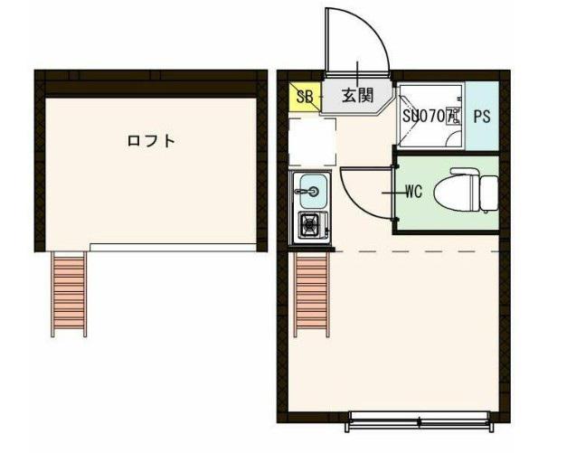 メゾン品川(ワンルーム/2階)の間取り写真