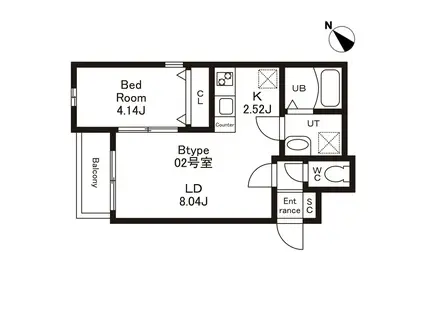 CHERIM南福岡V(1LDK/3階)の間取り写真