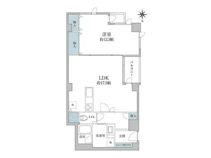 セントラル乃木坂(1LDK/2階)の間取り写真