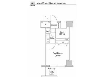 プライムアーバン川崎(1K/6階)の間取り写真