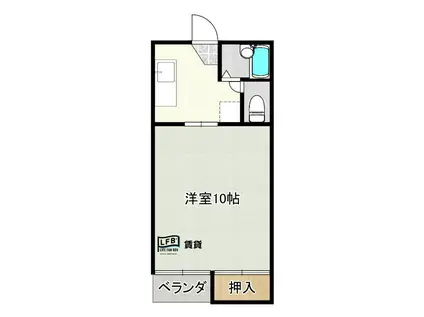 アヴェニール緑町(1K/2階)の間取り写真