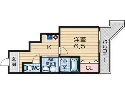 リーフジャルダン富田駅前(1K/1階)の間取り写真