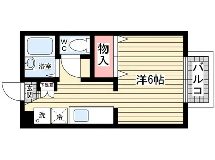 サニーテラス甲子園一番町(ワンルーム/2階)の間取り写真