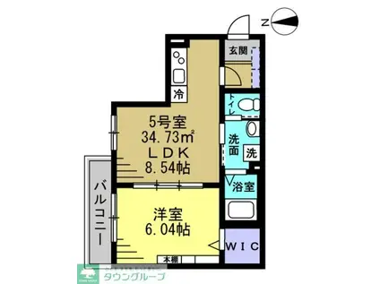 セミカ葛城 I(1LDK/2階)の間取り写真