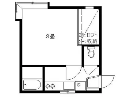 メープル・リナ(1K/1階)の間取り写真