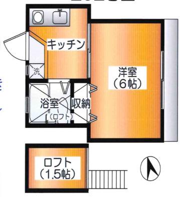 メゾンS(1K/2階)の間取り写真