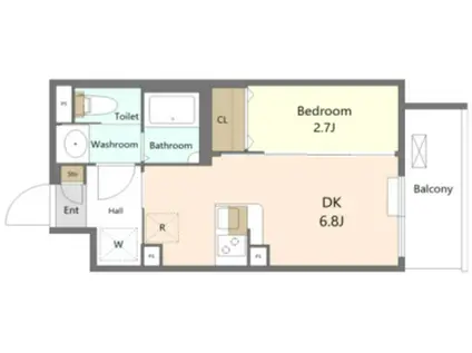 エスグランデ大森(1DK/1階)の間取り写真