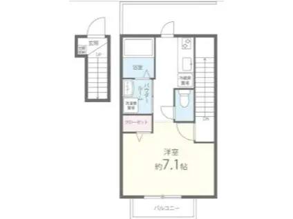 スタジオノアール(1K/2階)の間取り写真