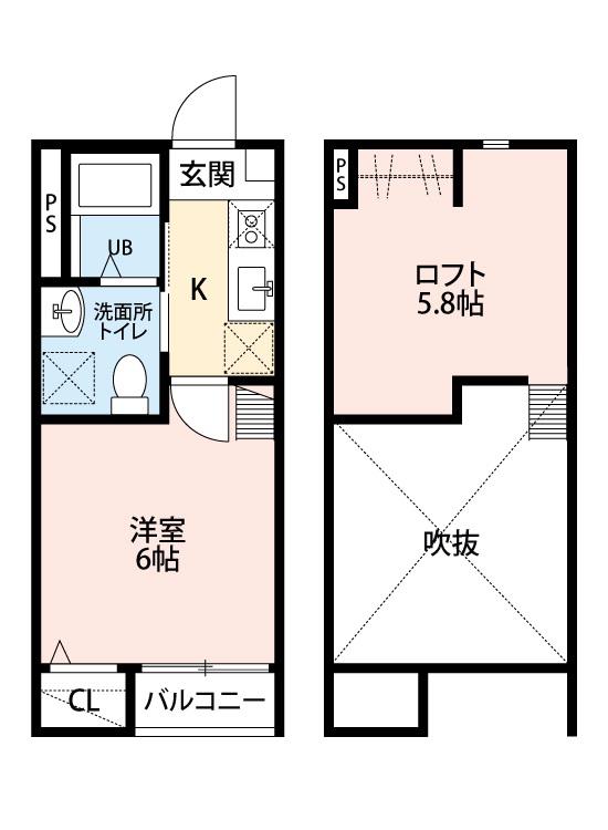 BENEOLIVE(1K/2階)の間取り写真