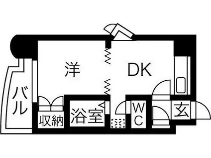 エンドレス三井北16条(1DK/6階)の間取り写真