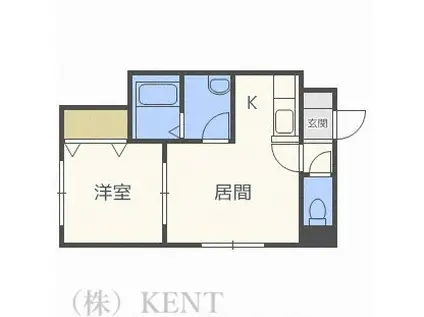 サンテラスカーサI(1LDK/3階)の間取り写真