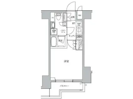 ル・サレーヴ(1K/10階)の間取り写真