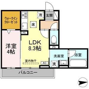 LEONE RESIDENCE(1LDK/1階)の間取り写真