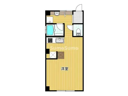 アクロス御崎(ワンルーム/2階)の間取り写真