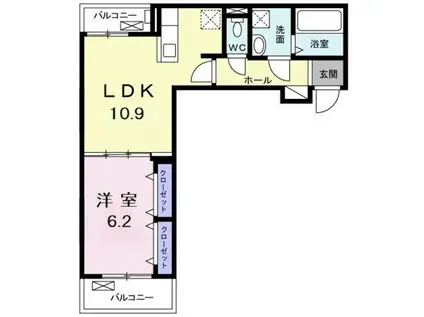 セイビーコート(1LDK/3階)の間取り写真