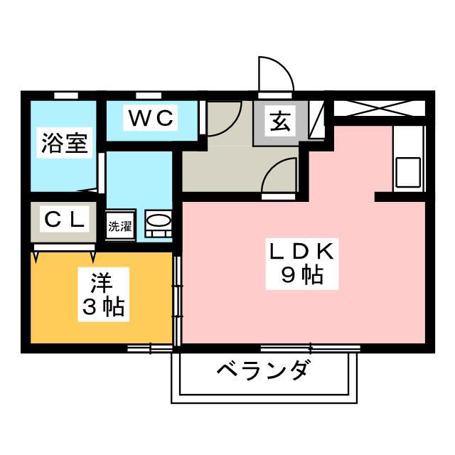 コートパル(ワンルーム/2階)の間取り写真