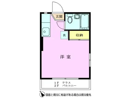 オーベル(ワンルーム/2階)の間取り写真