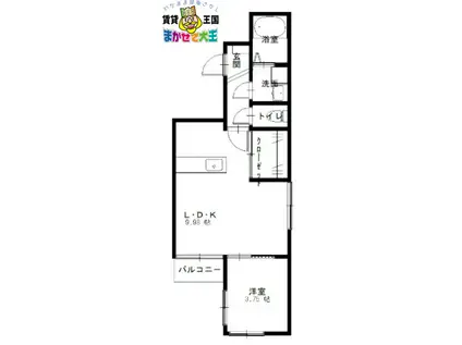 ファイブスターレジデンス春木町(1LDK/2階)の間取り写真